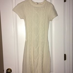 Gently used cream sweater dress